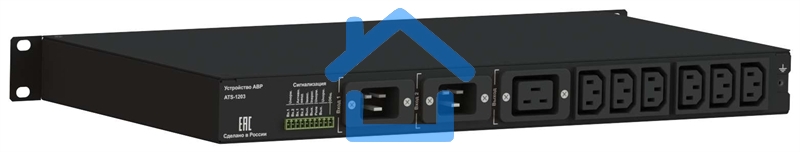 Автоматический ввод резерва Elemy ATS-1203/16/S/E/DO, 1U, 220B, 16A, Ethernet, Digital Output, in (2) C20, out (1) C19 (6) C13