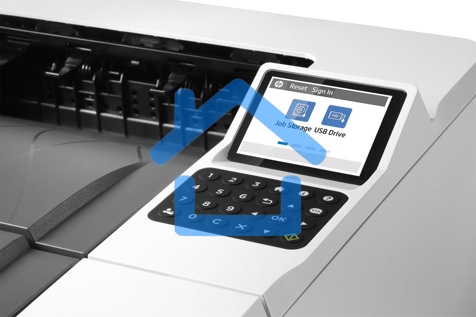 Принтер лазерный HP LaserJet Enterprise M406dn (3PZ15A), A4, ч/б, печ. до 40 стр/мин., 1200 x 1200 dpi, USB, RJ-45, Air Print, Mopria