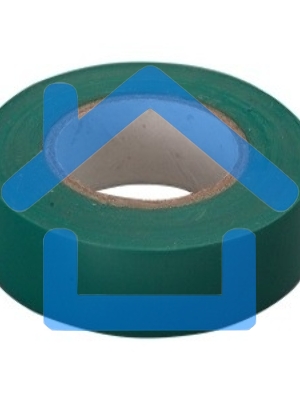 Изолента ПВХ, 15 мм х 10 м, зеленая Сибртех