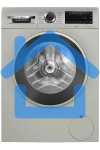 Стиральная машина Bosch Serie 4 WGA2440XME серебристый, загрузка фронтальная 9 кг, 1400 об/мин., класс: А+++