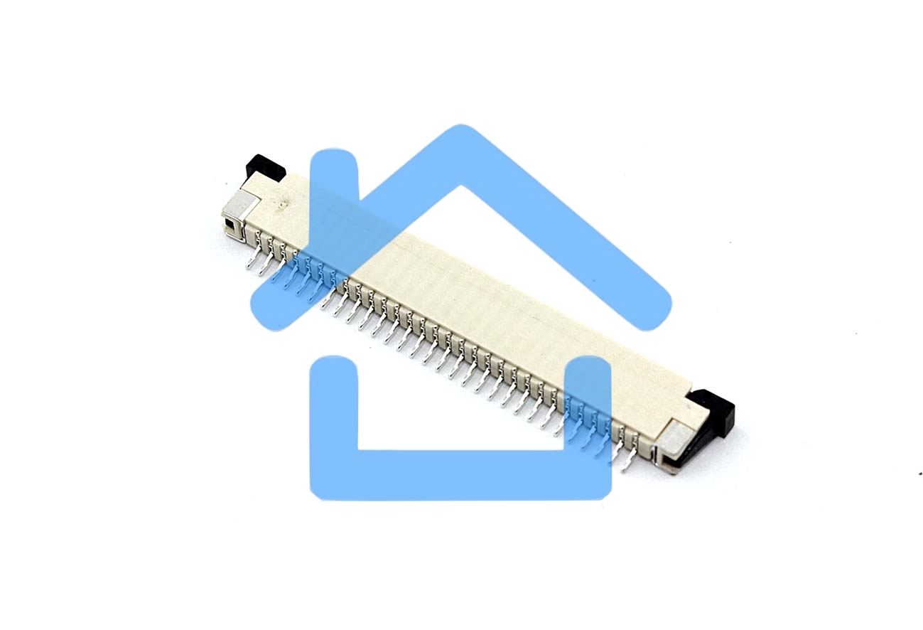 Разъем FPC Half Coverage Top Contact 1.0K-BS-30PWB 30 pin высота 2мм шаг 1мм