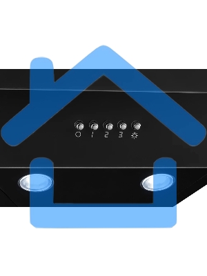 Вытяжка наклонная Monsher ROUEN 60 Noir Verre черный, 60 см, 1100 куб. м/ч, 53 дБ