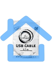 Кабель Gembird/Cablexpert CC-USB-AMP25-0.7M AM/DC 2,5мм 5V 2A (для планшетов Android), 0.7м, экран, черный, пакет