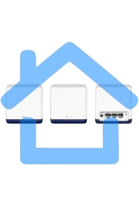 Система Mercusys MESH AC1900 Whole Home Mesh Wi-Fi System, 3× Internal Antennas, 3×Gb ports (WAN/LAN) (3-pack)