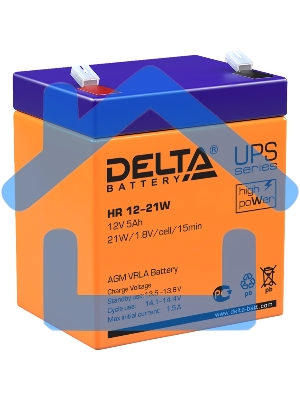 Батарея Delta HR 12-21W (12V, 5Ah)