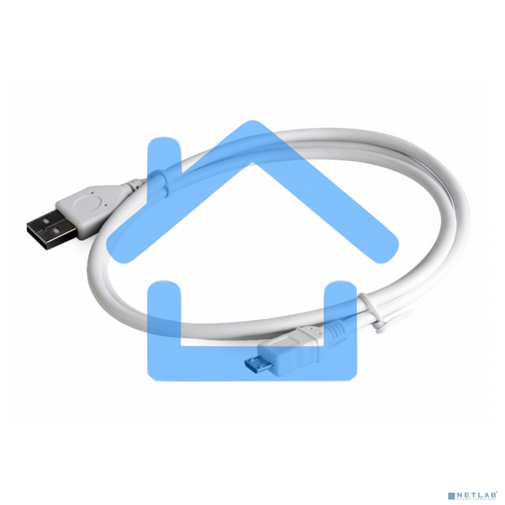 Кабель Gembird/Cablexpert CCP-mUSB2-AMBM-W-0.5M AM/microBM 5P, 0.5м, экран, белый, пакет