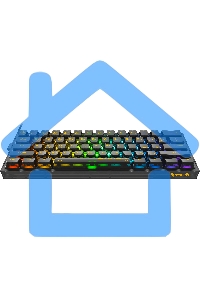 Клавиатура проводная игровая Redragon Fizz прозрачно-черная (USB, +ICE, 61 кл., RGB подсветка)