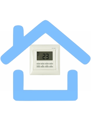 Терморегулятор программируемый Rexant RX-527H, бежевый, совместим с Legrand серии Valena