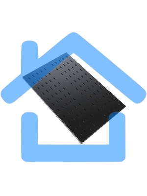 Полка перфорированная грузоподъемностью 100 кг., глубина 620 мм, черный