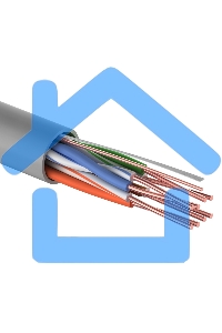 Кабель витая пара Rexant LIGHT U/UTP, категория 5e, ZH нг(А)-HF, 4PR, 24AWG, внутренний, серый, 305 м