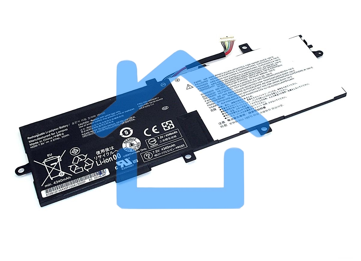 Аккумулятор для ноутбука Lenovo ThinkPad Helix, Helix 2, 4670mAh, 7.5V, Lenovo, 4660, 7.5V Orig