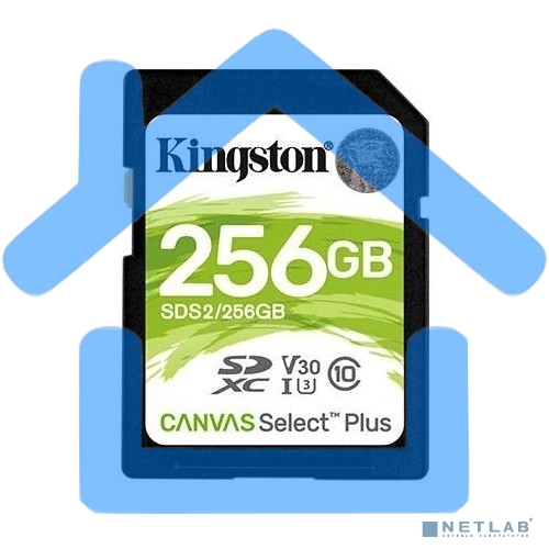 Флеш карта SDXC 256Gb Class10 Kingston <SDS2/256Gb>, Canvas Select 100R CL10 UHS-I