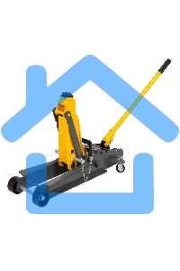 Домкрат гидравлический подкатной с фиксатором Denzel 2,5 т,85-385 мм, в пласт. кейсе