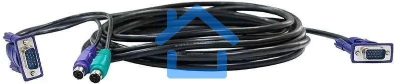 Кабель D-Link DKVM-CB/B1A Кабель KVM длиной 1,8 м с разъемами VGA и PS/2