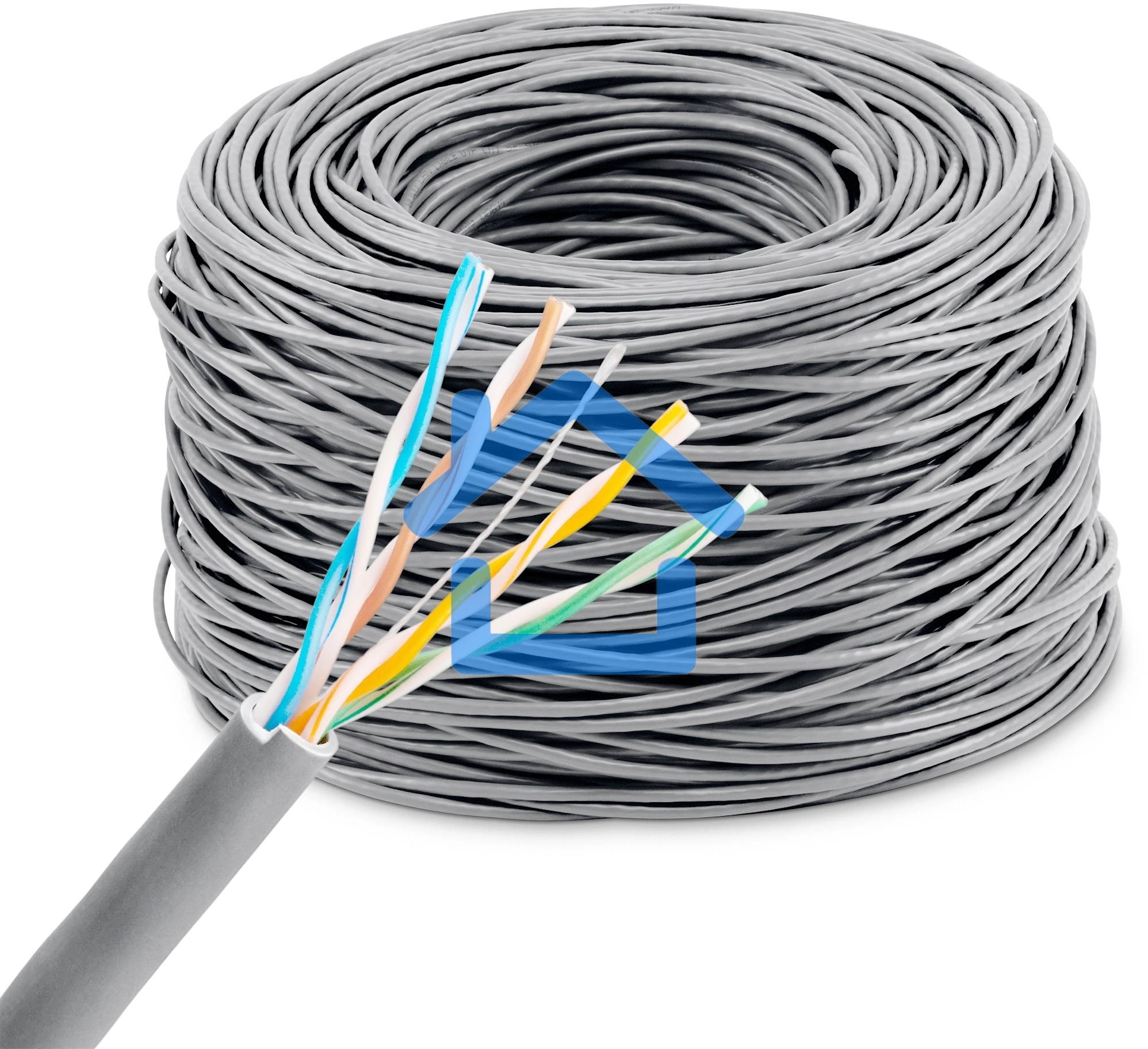 Кабель сетевой Buro BU-COP-055-FTP FTP 4 пары cat6 solid 0.55мм Cu 305м серый
