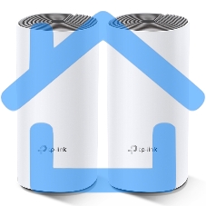 Домашняя Mesh Wi-Fi система TP-Link Deco E4 (3-Pack), 1167Мбит/с (5 ГГц: до 867 Мбит/с + 2,4 ГГц: до 300 Мбит/с), 2 порта 100 Мбит/с, 2 встроенные антенны на каждом модуле Deco