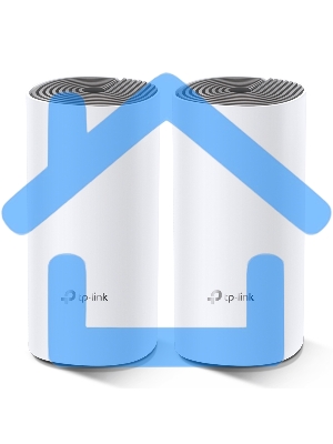 Домашняя Mesh Wi-Fi система TP-Link Deco E4 (3-Pack), 1167Мбит/с (5 ГГц: до 867 Мбит/с + 2,4 ГГц: до 300 Мбит/с), 2 порта 100 Мбит/с, 2 встроенные антенны на каждом модуле Deco