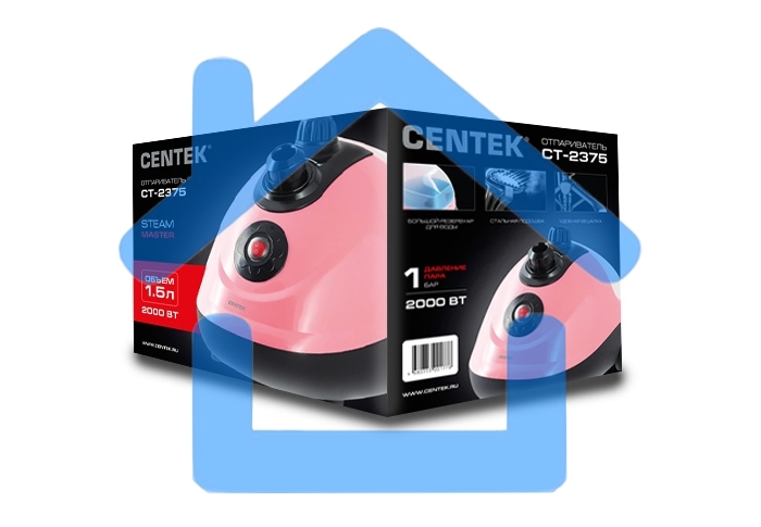 Отпариватель Centek CT-2375 розовый/черный