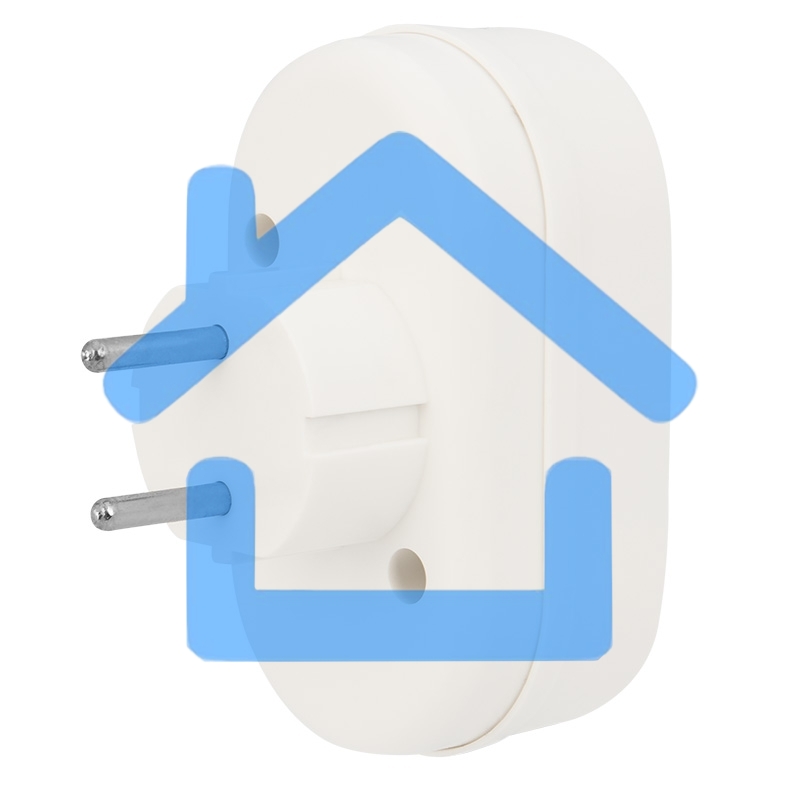 Двойник электрический 6А без заземления, белый Rexant