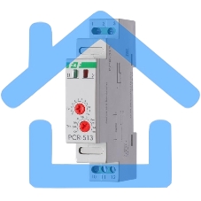 Реле времени PCR-513 (задержка вкл. 230В 8А 1перекл. IP20 монтаж на DIN-рейке) F&F EA02.001.003