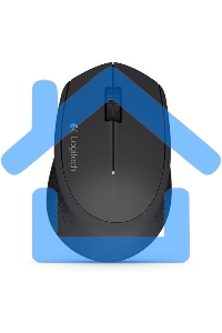 Мышь беспроводная Logitech M280 черный, 1000 dpi, радиоканал, USB, кнопки - 3