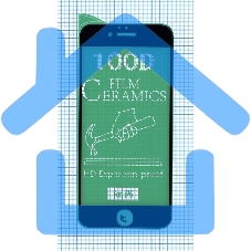 Керамическая пленка (стекло) для Iphone 6/ 6S черный