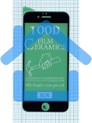 Керамическая пленка (стекло) для Iphone 6/ 6S черный
