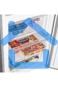 Холодильник Maunfeld MFF185NFBG бежевый двухкамерный инвертор 240/100л морозилка снизу, No Frost