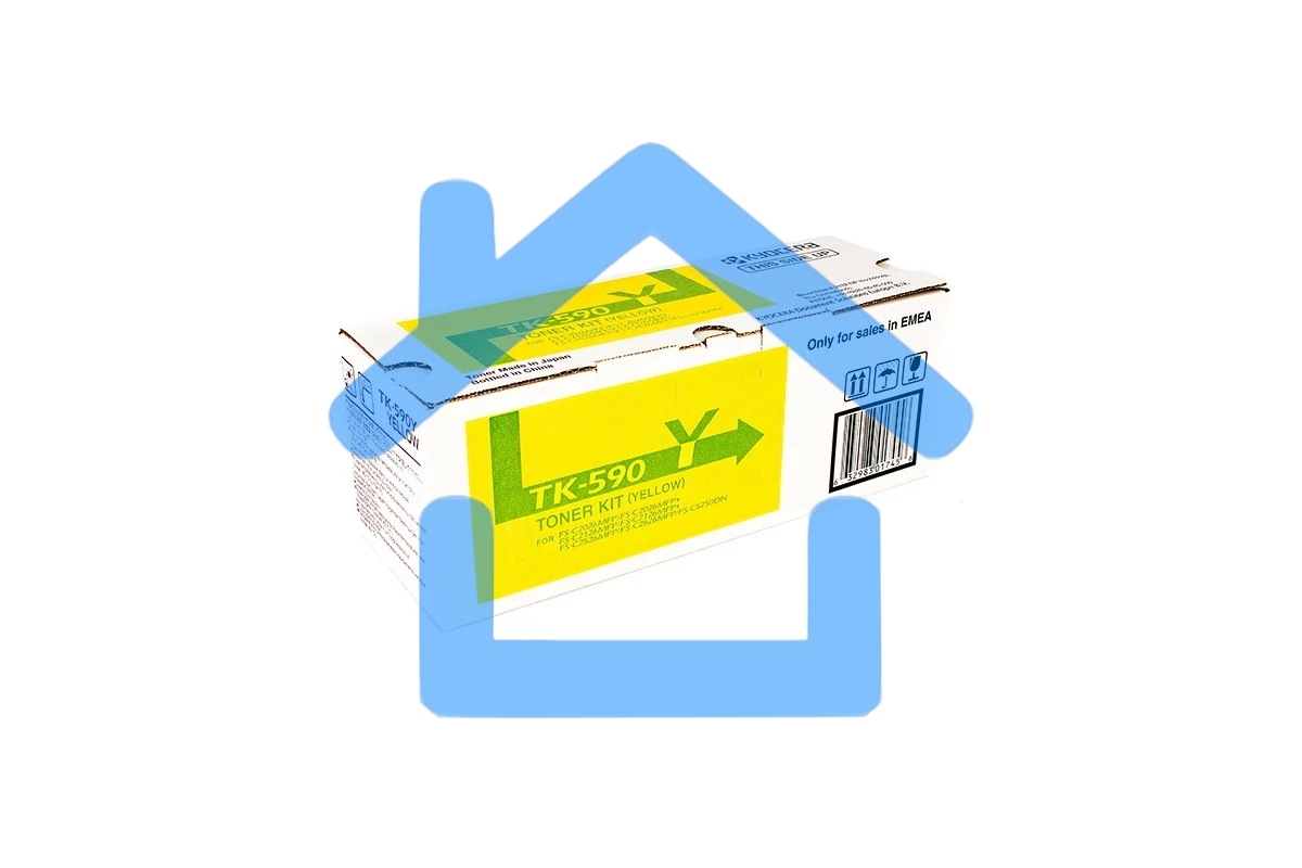 Картридж лазерный Kyocera TK-590Y (1T02KVANL0) желтый для FS-C2026MFP/C2126MFP/C2526MFP/C2626MFP/C5250DN 5000 стр.