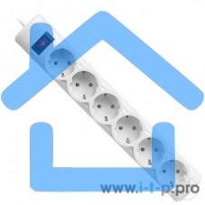 Сетевой фильтр Defender DFS 151 1,8 м, белый, 6 розеток