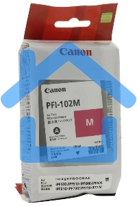 Картридж струйный Canon PFI-102M (0897B001) пурпурный (130 мл.) для Canon imagePROGRAF iPF605, iPF610., iPF650, iPF655, iPF710, iPF755, LP17, iPF510