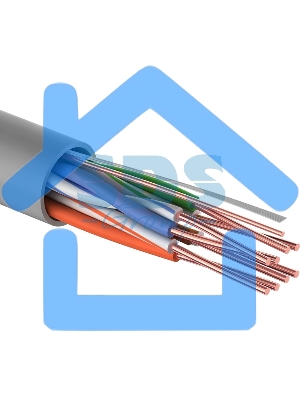 Кабель UTP Rexant 4PR 24AWG, CU (медь), CAT5e, 100 МГц, PVC, серый, бухта 50 м