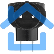 Тройник электрический биметалл 220 В 6 А черный Rexant