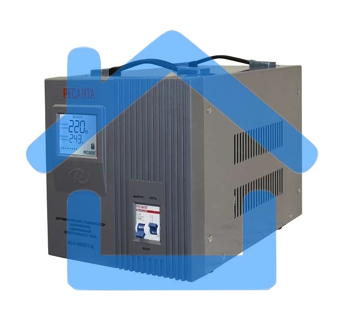 Стабилизатор напряжения Ресанта АСН-8000/1-Ц электронный однофазный серый