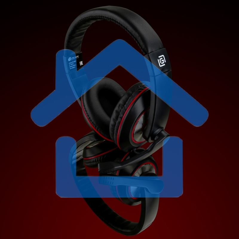 Гарнитура Oklick HS-L390G DRAGON black/red 1.8m (JD-728S)