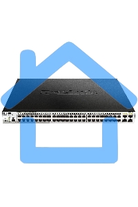 Коммутатор управляемый 2 уровня D-Link DGS-1210-52MPP/ME/B3A PROJ с 48 портами 10/100/1000Base-T и 4 портами 1000Base-X SFP (48 портов с поддержкой PoE 802.3af/802.3at (30 Вт), PoE-бюджет 740 Вт)