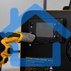 Дизельная тепловая портативная пушка Denzel Flame-5, 5кВт, 300м3/ч, непр.наг., циф. терм.