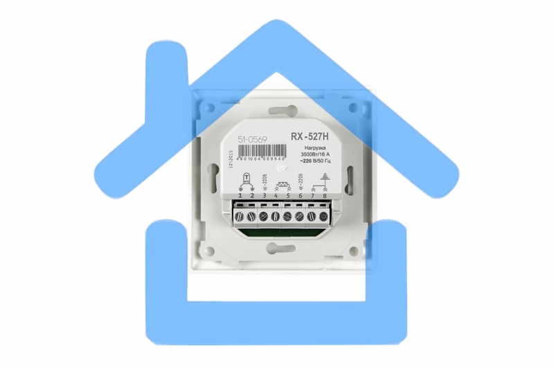 Терморегулятор программируемый Rexant RX-527H, бежевый, совместим с Legrand серии Valena