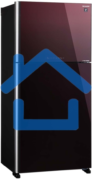 Холодильник Sharp SJXG60PGRD бордовый двухкамерный 422/178 л морозилка сверху, No Frost