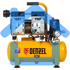 Компрессор DLS650/10 безмаслянный малошумный 650 Вт, 120 л/мин,ресивер 10 л Denzel
