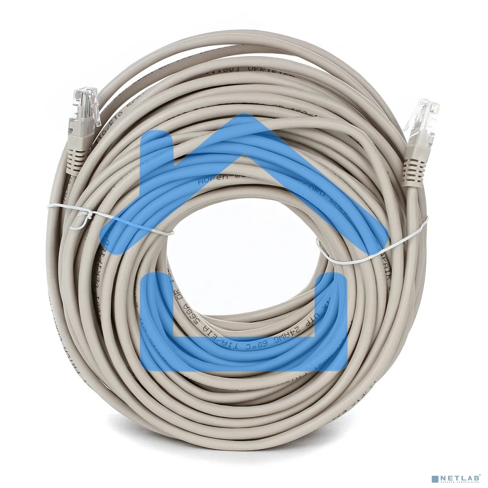 Патч-корд литой Aopen/Qust UTP кат.5е 30м серый