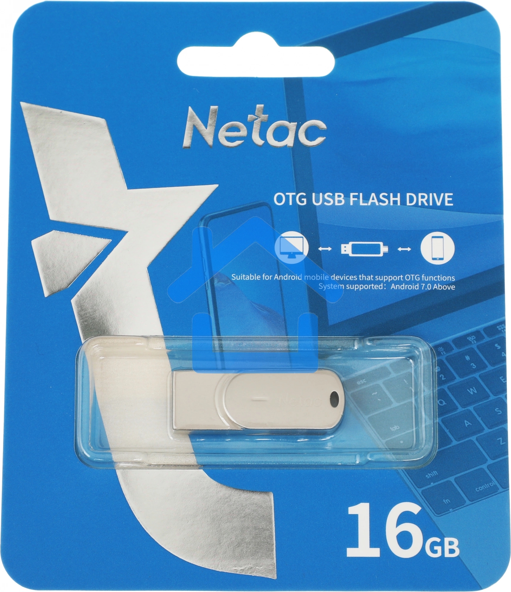 Флешка USB R/W Netac U785 16Gb <NT03U785C-016G-30PN>, USB3.0+TypeC, металлическая