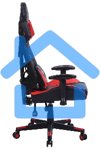 Кресло игровое Cactus CS-CHR-090BLR черный/красный, сиденье черный/красный, эко.кожа/сетка, крестовина пластик, пластик черный