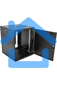 Шкаф ЦМО телекоммуникационный настенный сварной 12U (600 350) съемные стенки, дверь металл, черный