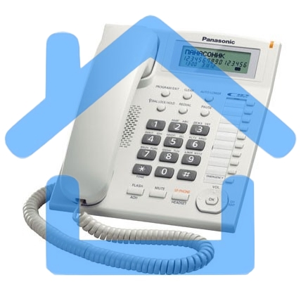 Телефон проводной Panasonic KX-TS2388RUW белый индикатор вызова,повторный набор последнего номера,4 уровня громкости звонка