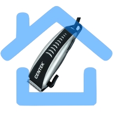 Машинка для стрижки Centek CT-2123 (черный/серебро) 10Вт, стальные лезвия, прорезиненный корпус