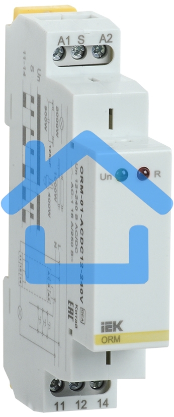Импульсное реле ORM 1 контактакт 12-240 В AC/DC IEK ONI