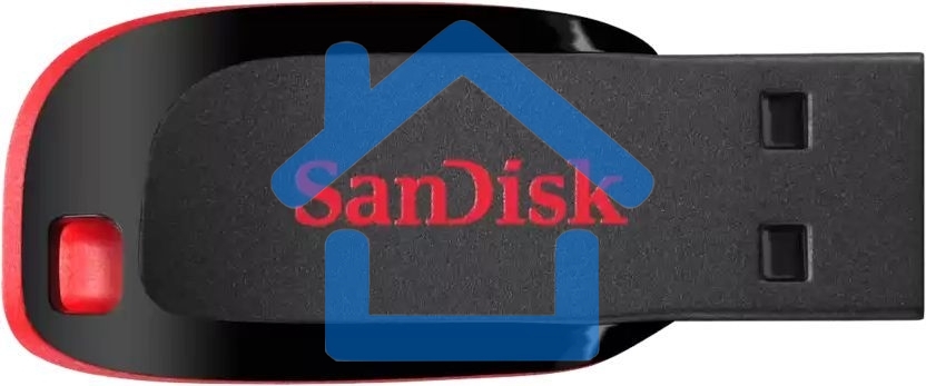 Флешка USB R/W Sandisk 64Gb Cruzer Blade SDCZ50-064G-B35 USB2.0 черный/красный