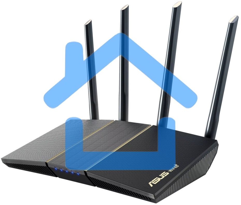 Роутер беспроводной Asus RT-AX57 AX3000 10/100/1000BASE-TX черный