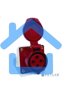 Розетка наруж. уст. 32А 380В 3P+РЕ IP44 (124) EKF ps-124-32-380